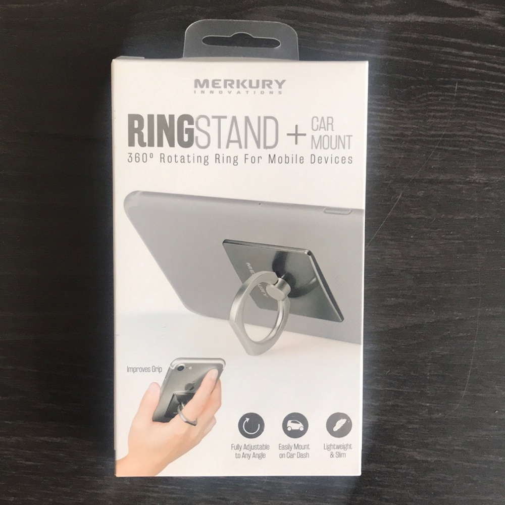 Cell Phone Ring Stand w/ Car Mount